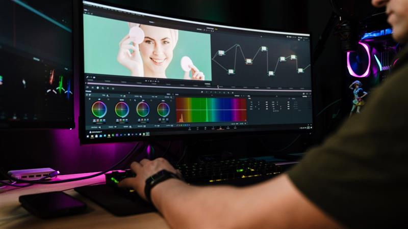 Digital Artist Using Photoshop