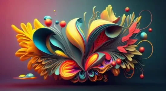 Abstract 3D Floral Paper Sculpture