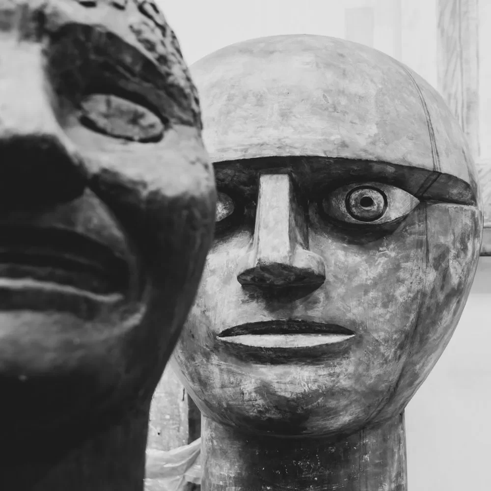 Abstract Stone Faces